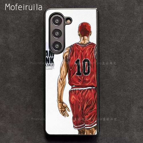 灌篮高手樱木花道海报三星zfold7手机壳华为MateX7适用荣耀MagicV6折叠小米MIXFold4皮革OPPO Find N6保护套