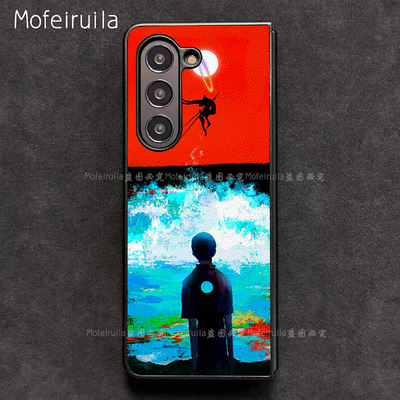 EVA碇真嗣绫波丽明日香三星zfold6手机壳华为MateX6适用荣耀Magic V3折叠屏小米MIX Fold4皮革w24保护套w25