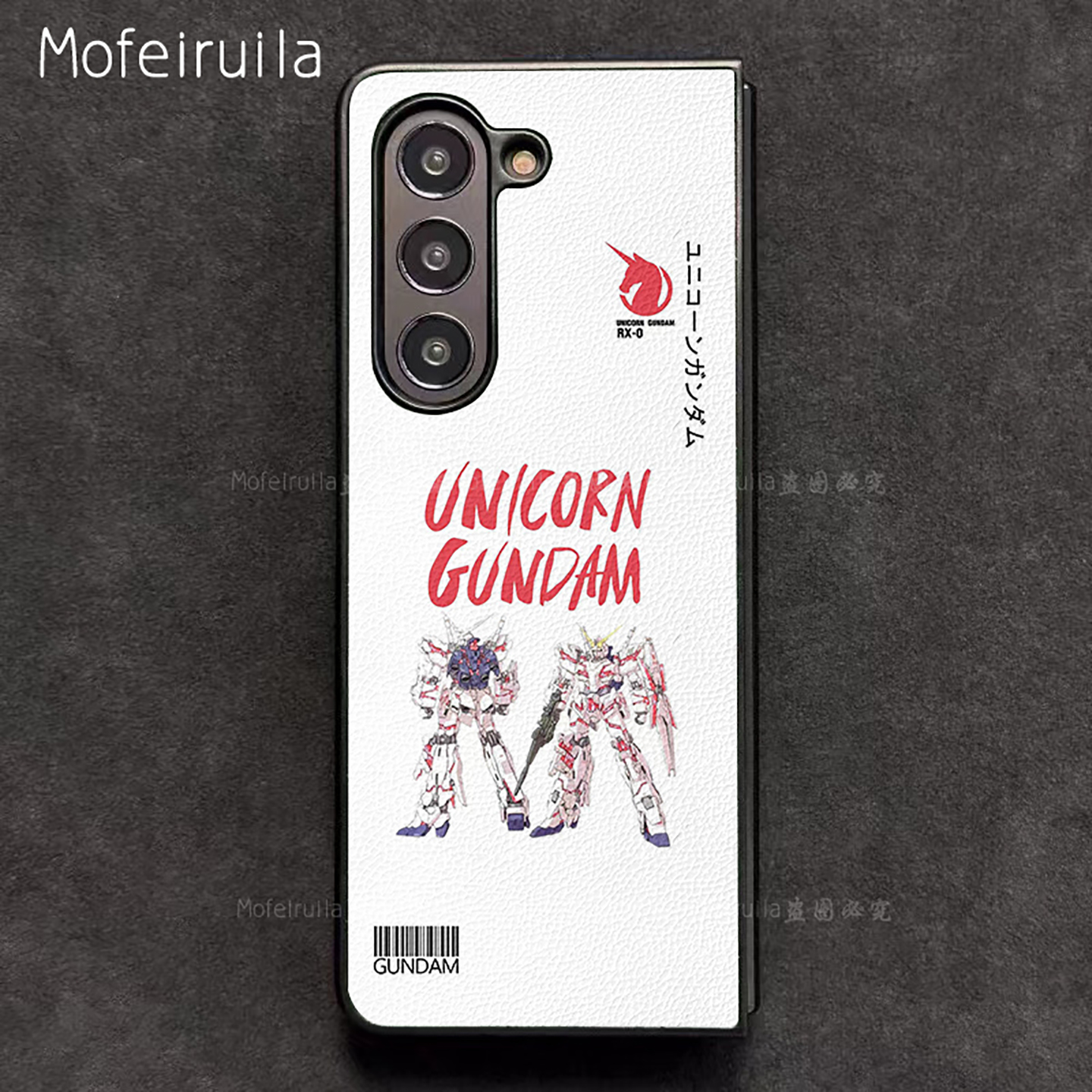 独角兽高达GUNDAM三星zfold7手机壳华为MateX6适用 荣耀Magic V5折叠屏小米MIX Fold4皮革vivo x fold5保护套