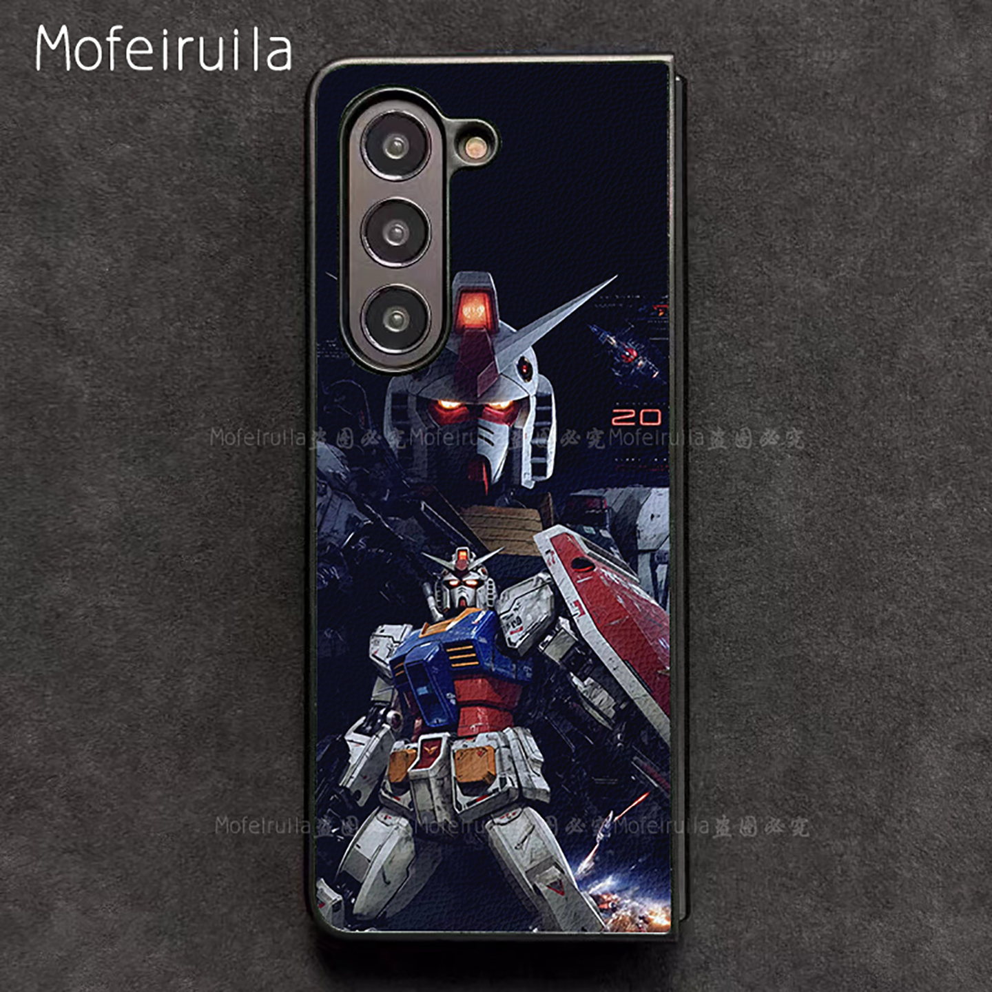 元祖高达GUNDAM三星zfold7手机壳华为MateX6适用 荣耀Magic V5折叠屏小米MIX Fold4皮革vivo x fold5保护套
