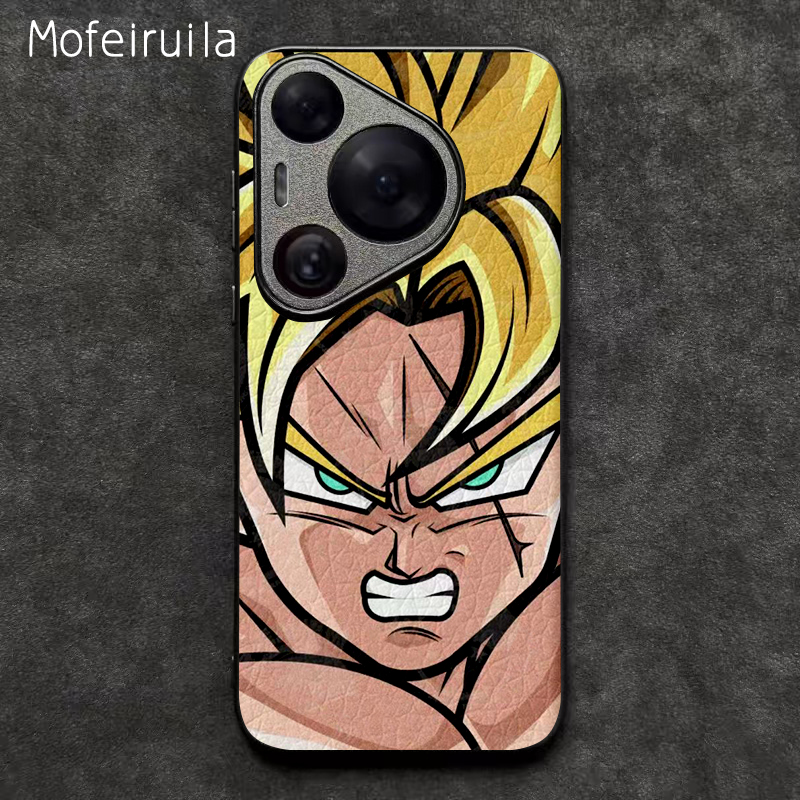 动漫龙珠悟饭赛亚人悟空华为Pura80Ultra手机壳Pura70Pro适用P70皮革小米17高级mate80pro苹果16 17 15保护套