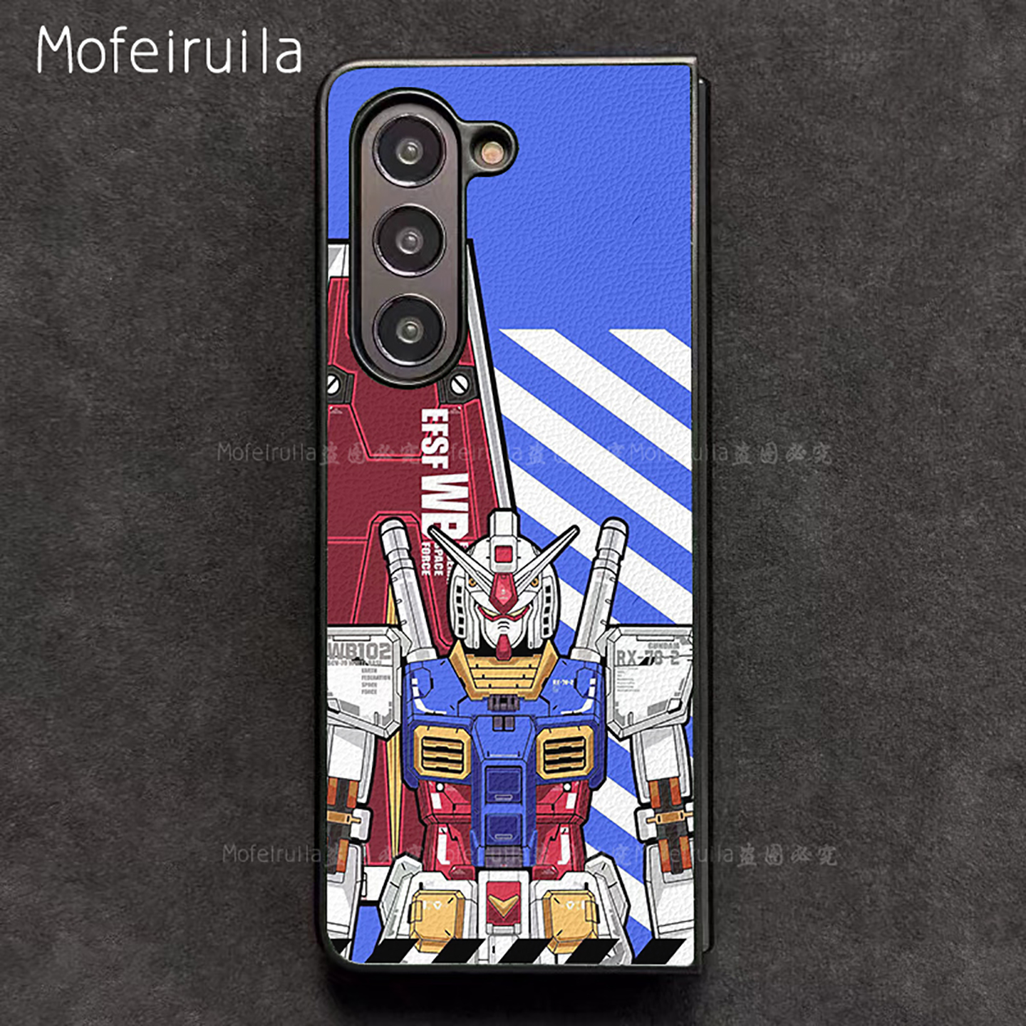 RX-78元祖高达GUNDAM三星zfold7手机壳华为MateX6适用 荣耀Magic V5折叠屏小米MIX Fold4皮革vivo保护套oppo