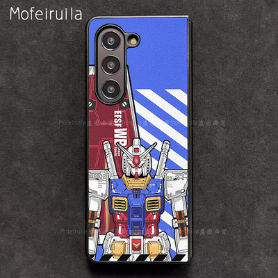 RX-78元祖高达GUNDAM三星zfold7手机壳华为MateX6适用 荣耀Magic V5折叠屏小米MIX Fold4皮革vivo保护套oppo