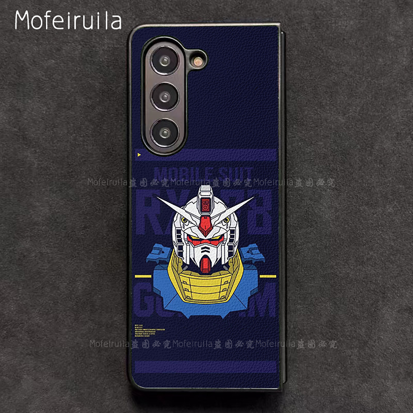 元祖高达GUNDAM三星zfold7手机壳华为MateX6适用 荣耀Magic V5折叠屏小米MIX Fold4皮革vivo x fold5保护套