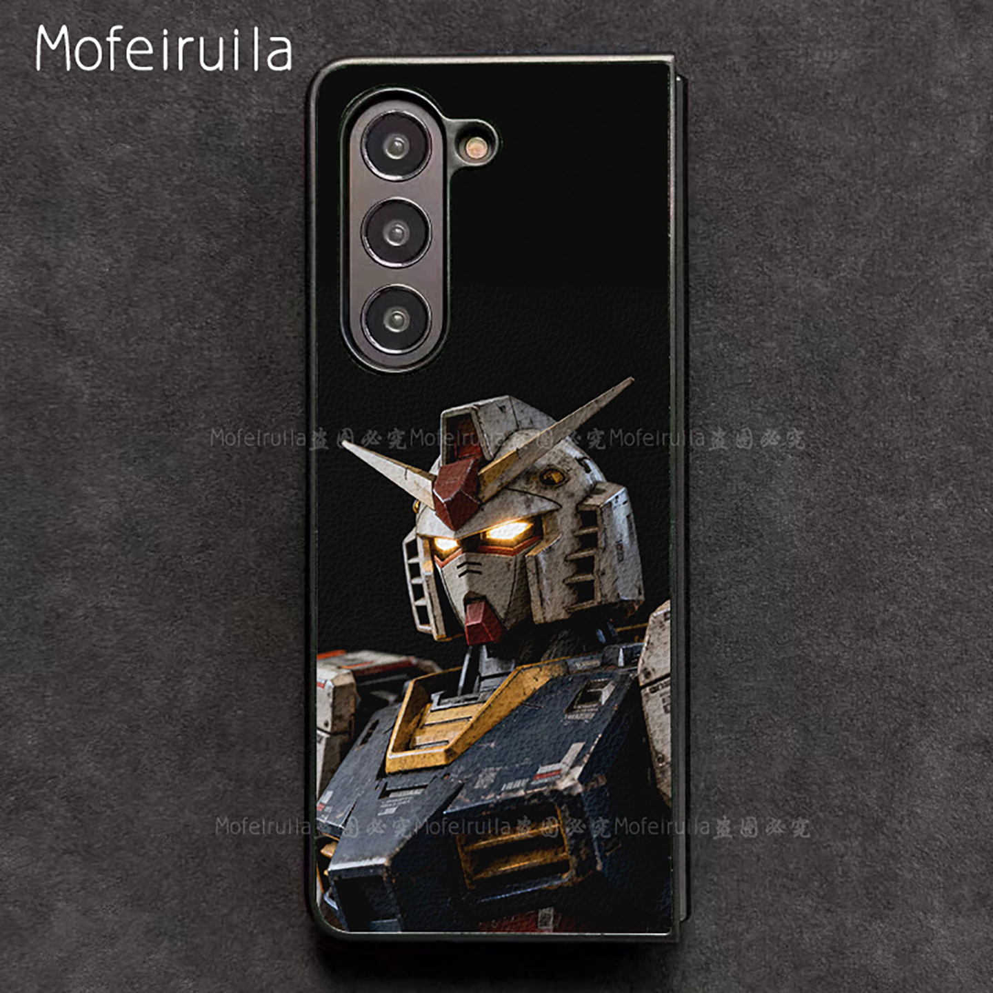 元祖高达GUNDAM三星zfold7手机壳华为MateX6适用 荣耀Magic V5折叠屏小米MIX Fold4皮革vivo x fold5保护套