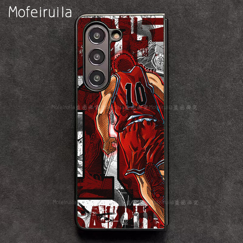 灌篮高手潮牌樱木花道三星zfold7手机壳华为MateX7适用荣耀MagicV6折叠小米MIXFold4皮革OPPO Find N6保护套