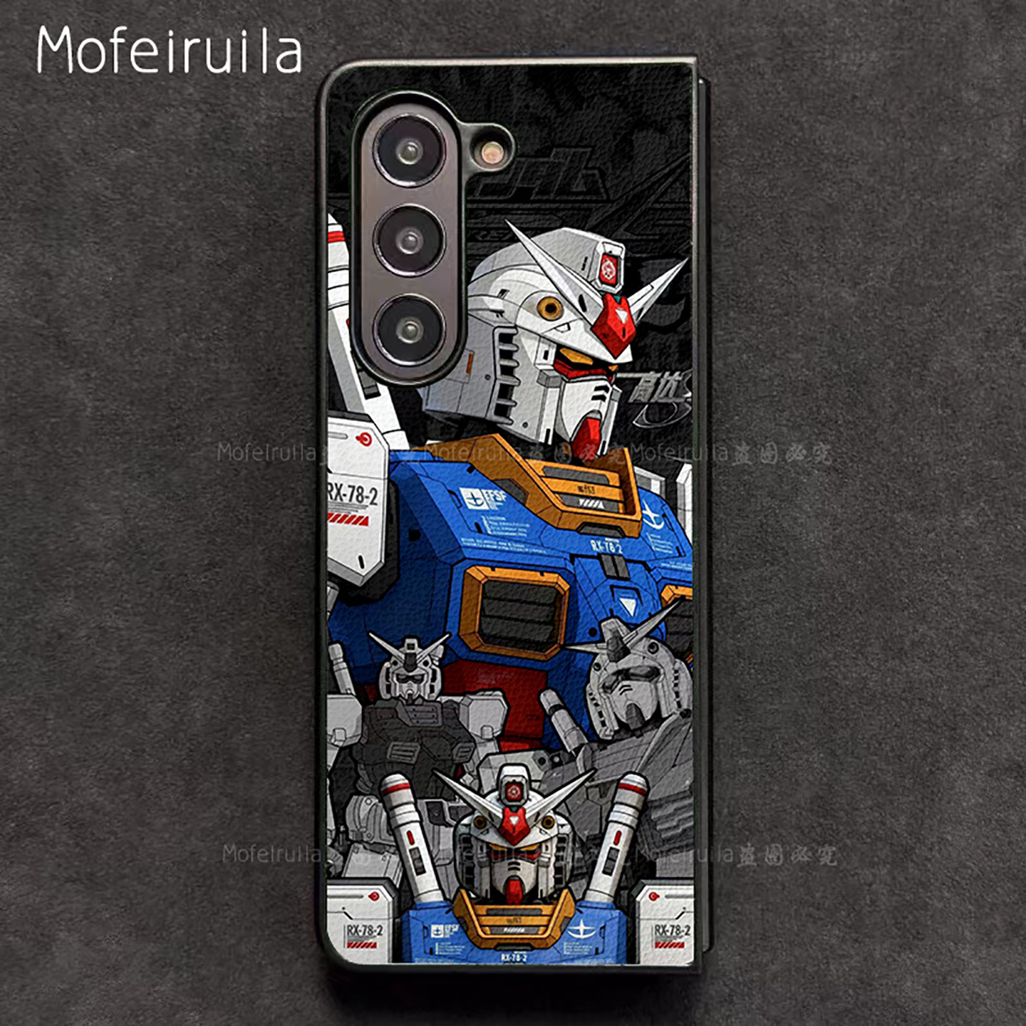 RX-78高达GUNDAM三星zfold7手机壳华为MateX6适用 荣耀Magic V5折叠屏小米MIX Fold4皮革vivo x fold5保护套