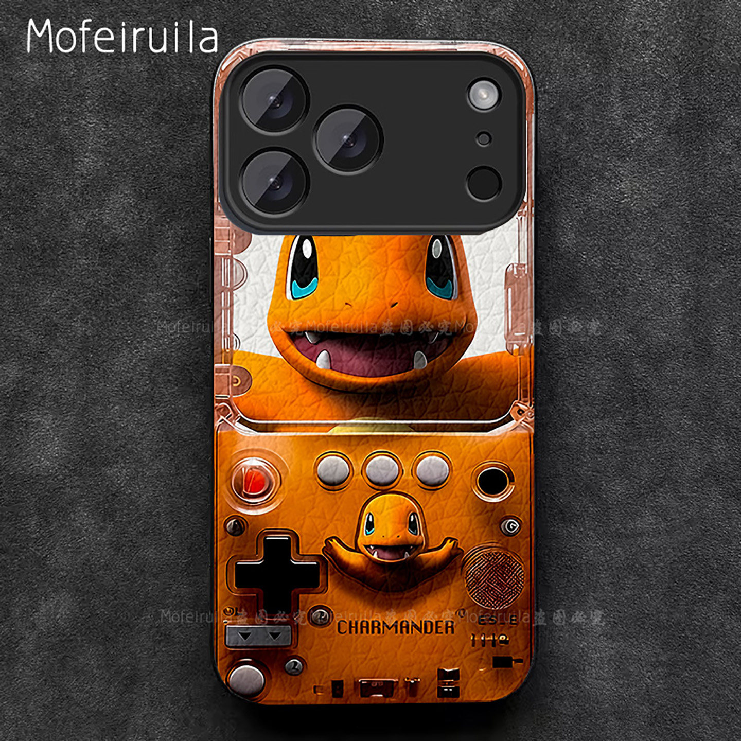 小火龙游戏机皮卡丘潮牌耿鬼 苹果17 iPhone17promax 17pro air 16 15 14 13手机壳华为pura80适用皮革保护套