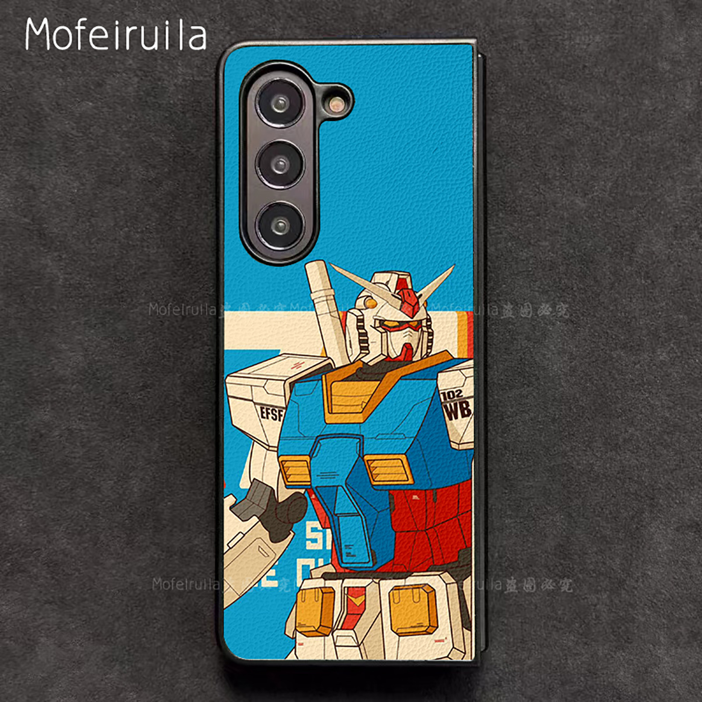 RX-78元祖高达GUNDAM三星zfold7手机壳华为MateX6适用 荣耀Magic V5折叠屏小米MIX Fold4皮革vivo保护套oppo