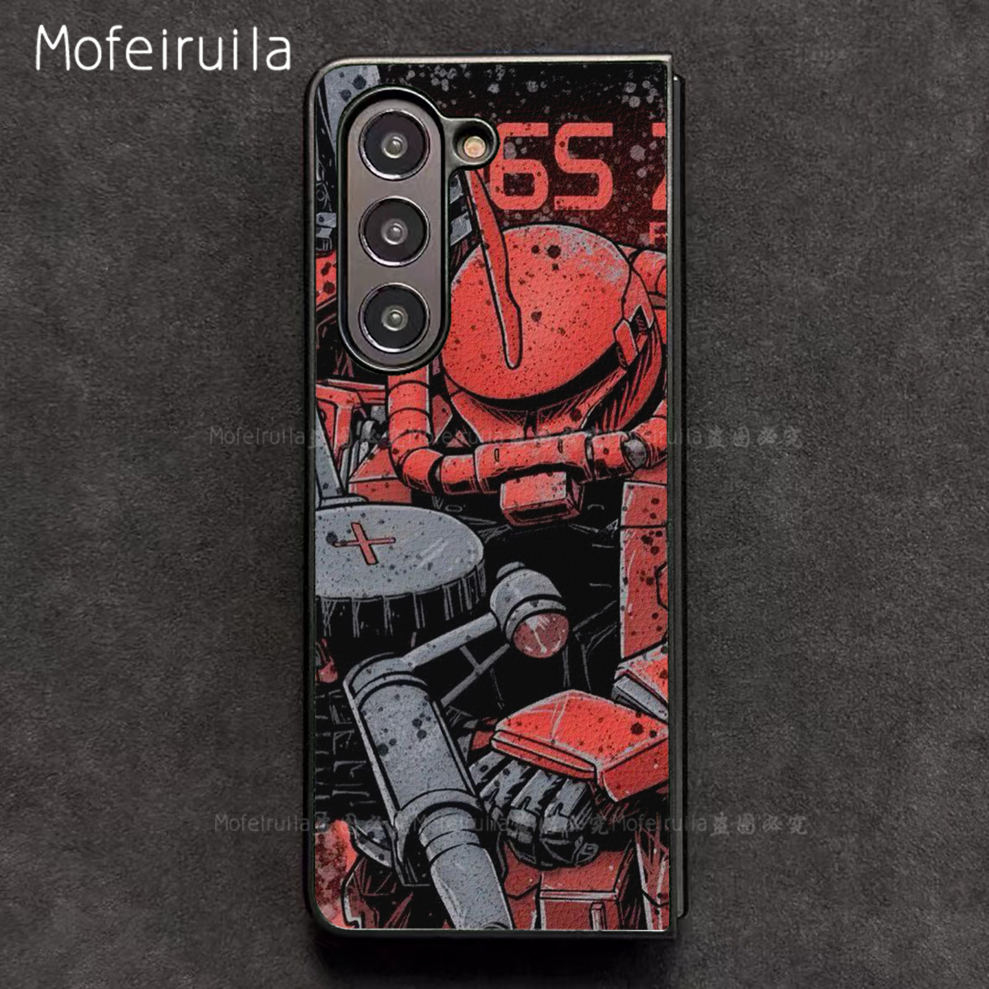 红扎古高达ZENO三星zfold7手机壳华为MateX6适用 荣耀Magic V5折叠屏小米MIX Fold4皮革vivo x fold5保护套