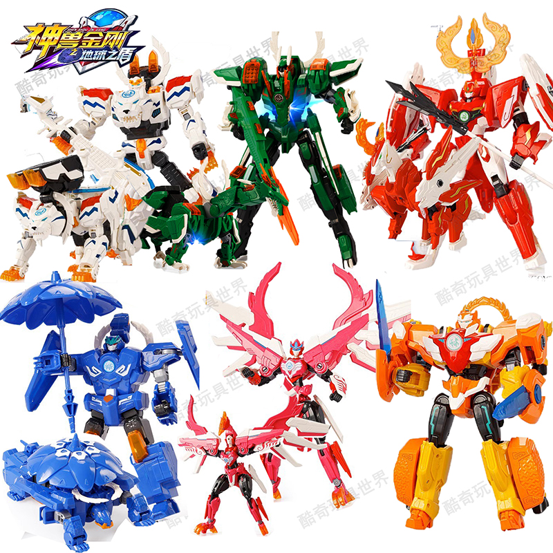 神兽金刚6青龙金刚6合体机甲玩具