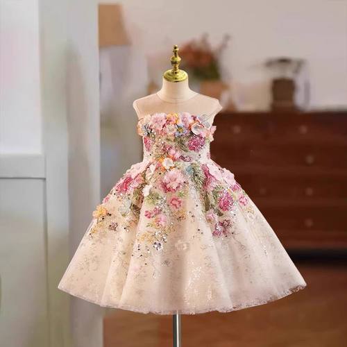 儿童礼服高端婚礼花童公主裙