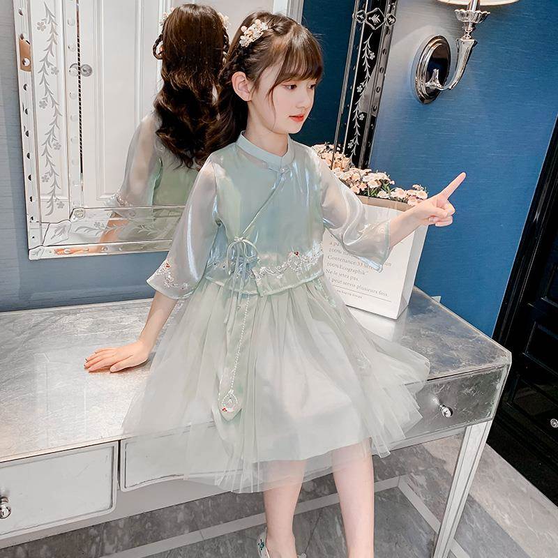 汉服女童2024新款超仙中大儿童连衣裙公主裙女孩唐装套装裙子夏装