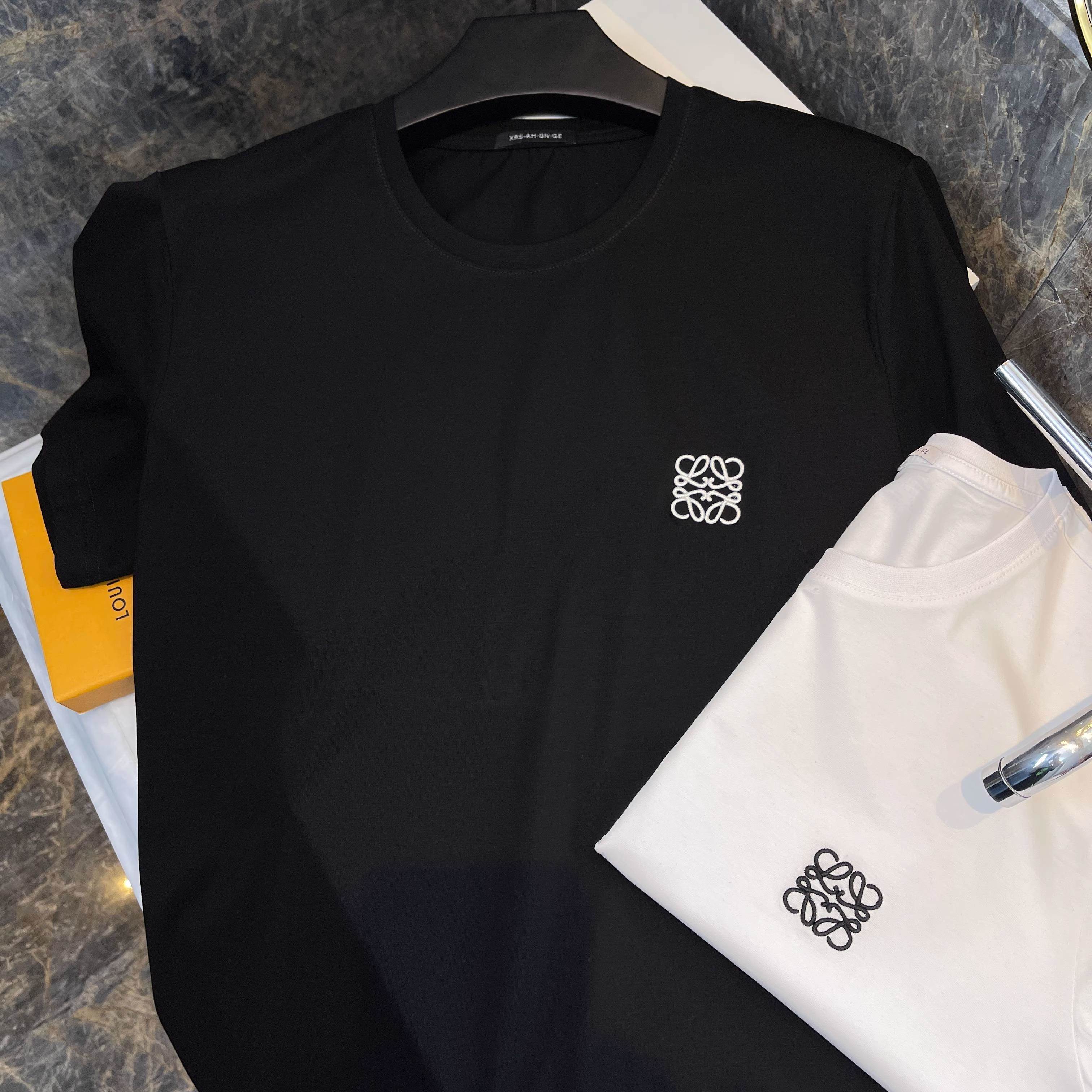 MAROLIO~精致刺绣！高品质德绒短袖T恤打底衫男高端纯色时尚简约