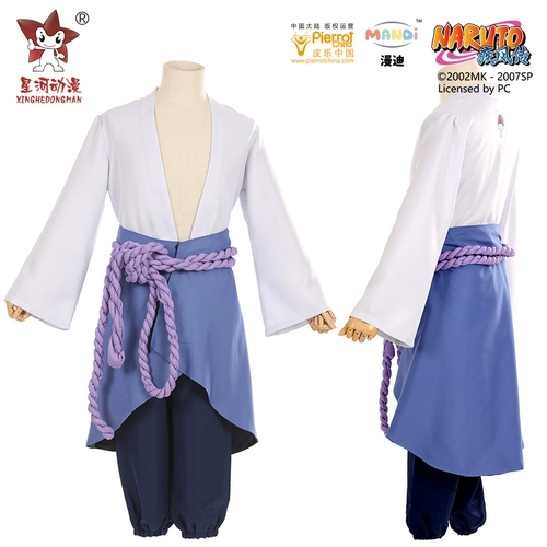 Naruto Shin-Road Naruto на искренний учиха Sasuke Cos Server Cosplay Три поколения одежды Полное набор мужчин