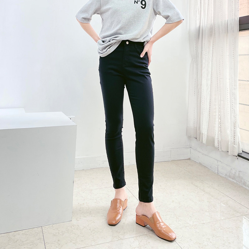 显瘦小脚牛仔裤铅笔长裤弹力修身