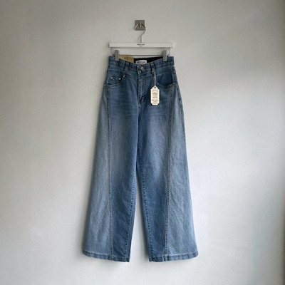 韩国代购显瘦阔腿直筒弯缝阔腿裤