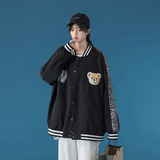 青春宽松立领夹克棒球服外套单排扣中性情侣潮流305A-J，男装夹克，星座507-2（原305A）