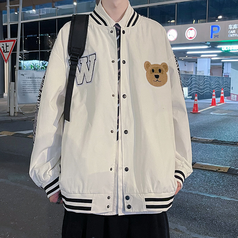 春款款宽松立领拼色夹克棒球服外套宽松流行305A-J,男装夹克,星座507-2（原305A）
