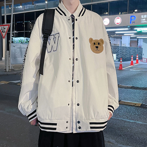 春款款宽松立领拼色夹克棒球服外套宽松流行305A-J图片