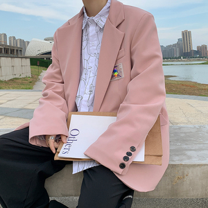 2021学院风痞帅港风炸街男帅气高街小西服港风305A-XF901图片