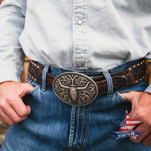 50+款美国蒙大拿巴扣哈雷西部牛仔男女银复古做旧皮带扣头黄石