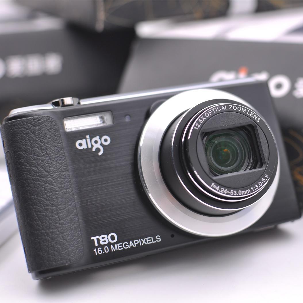 Aigo/爱国者T80 网红复古CCD数码相机包邮1600万像素12.5倍光变