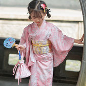 夏季 和服女童和服儿童日式 浴衣儿童樱花拍照小孩服童春夏春季