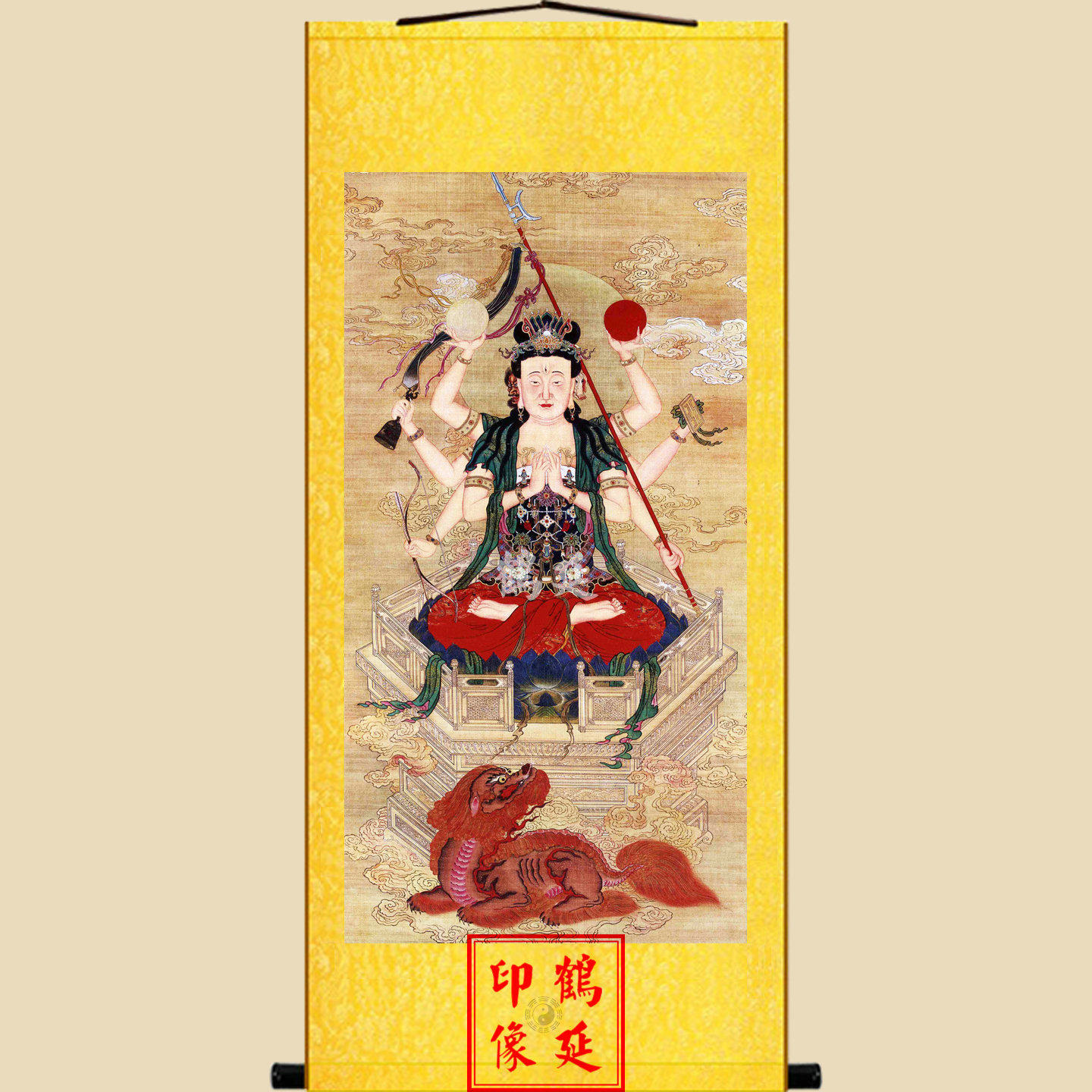 斗姆元君画像斗姥天尊画先天道姥中天梵气斗母元君神像居家供奉挂