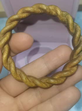 阿根廷绿檀木缠绕手镯编织木香手镯