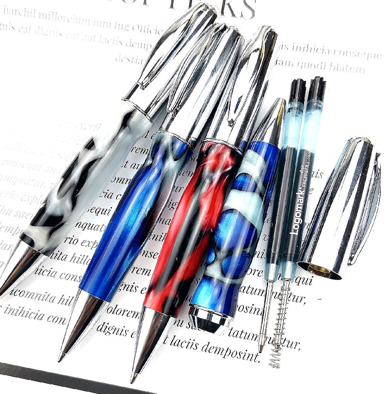 G2 표준 펜 리필 고급스러운 아크릴 펜 배럴 구리 배럴 캡 수출형 펜 배럴 금속 회전 메커니즘