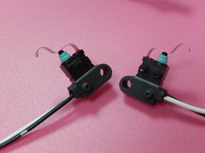 进口松下ASQM11338 绿松石超小型密封防水微动开关 常开 左侧带线