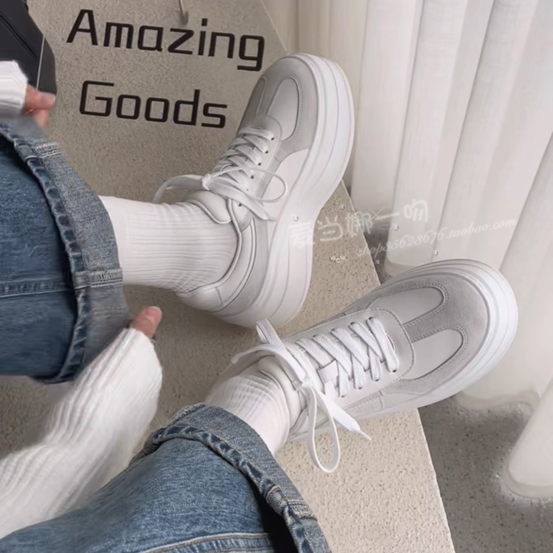 WM6小牛皮绒里皮里厚底休闲女鞋