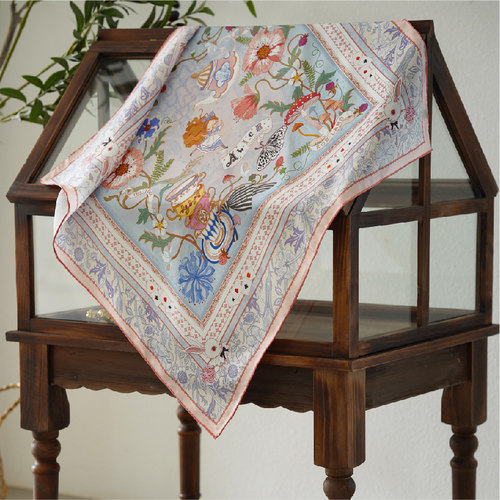 zoeland春夏披肩童话粉色真丝