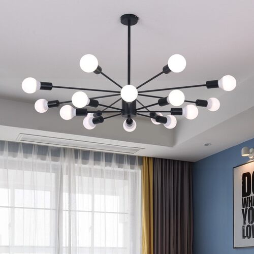 北欧简约客厅吊灯餐厅书房卧室公寓出租屋铁艺理发灯具个性创意 - 封面