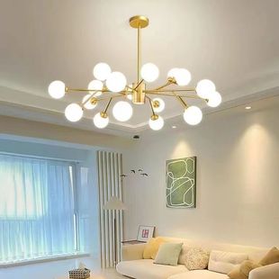 客厅吊灯现代简约大气魔豆灯主卧室创意轻奢餐厅卧室店铺中山灯具