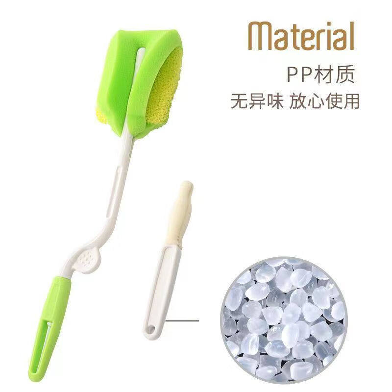 日康宽口奶瓶奶嘴刷套装宝宝奶瓶水杯海绵刷清洁 旋转手柄RK-3502