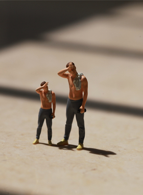 KING TOYS 运动赤膊男 1/87 1/64 1/43人偶车模场景搭配 预定