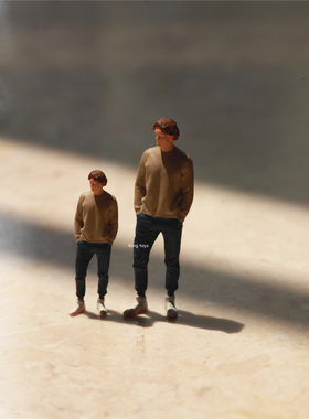 KING TOYS 插兜男 1/87 1/64 1/43人偶车模场景搭配