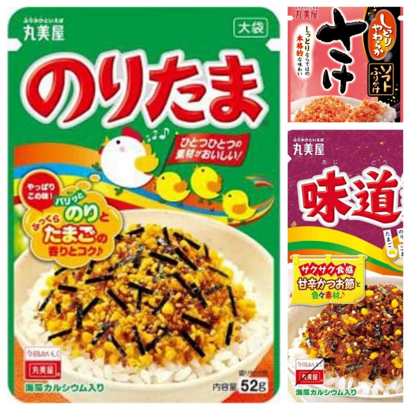 日本丸美屋/MARUMIYA 儿童拌饭料 海苔鸡蛋 鲣鱼味道乐鲑鱼 即食