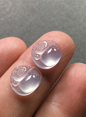 天然白冰高冰翡翠佛公正品