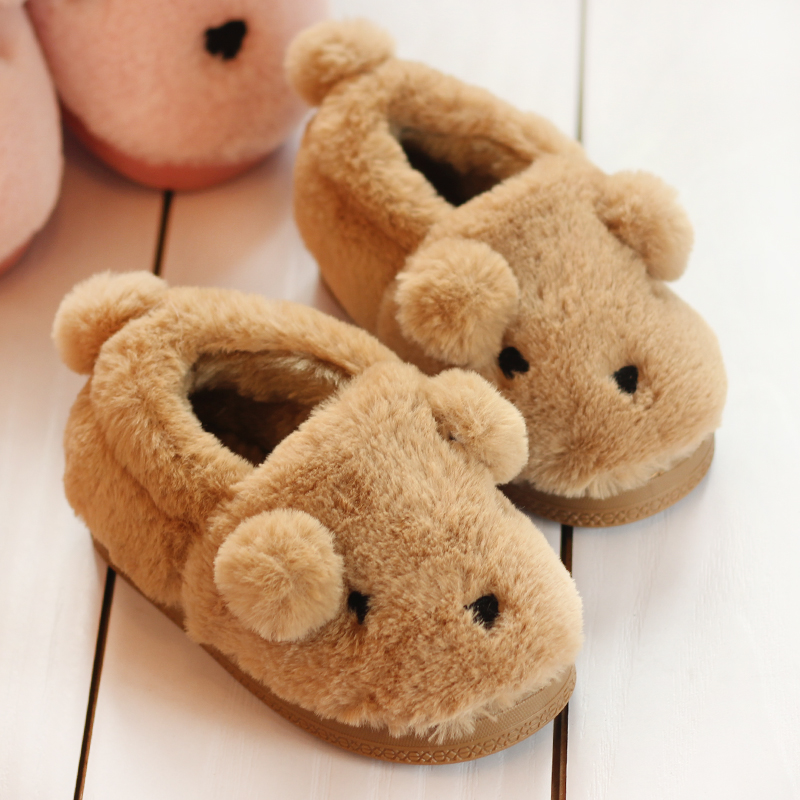 Chaussons enfants en suède pour hiver - semelle tendon - Ref 1031991 Image 4