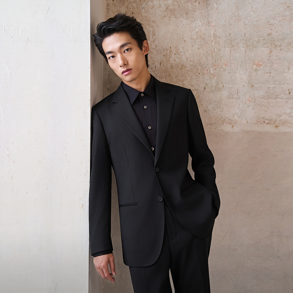 吉约蒙西装男套装新郎结婚礼服商务职业正装黑色高级感西服外套