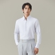 意式 男三防免烫白色商务休闲正装 一片领 衬衫 衬衣 吉约蒙长袖
