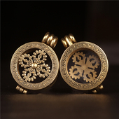 尼泊尔透明可打开空心金刚杵铜嘎乌盒装 擦擦用噶乌中小特大号男女