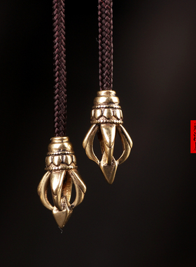 创意精品 藏式手串饰品铜纯银弟子珠配饰绳头结尾吊坠diy配件