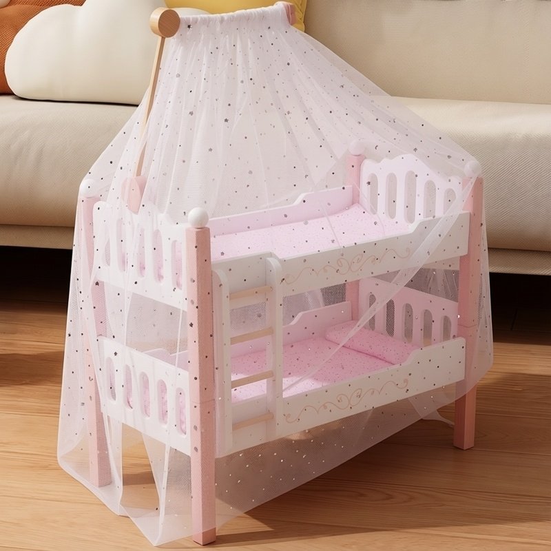 木制娃娃床小床过家家儿童玩具木质仿真家居礼物幼儿园区域角材料,玩具/童车/益智/积木/模型,过家家玩具,淘宝优惠券,粉丝福利购,淘宝优惠卷