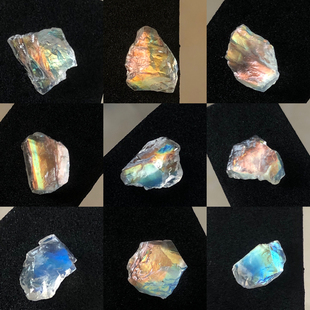 天然冰种幻彩月光石原石马岛彩虹月光石观赏小尺寸原矿石一物一图