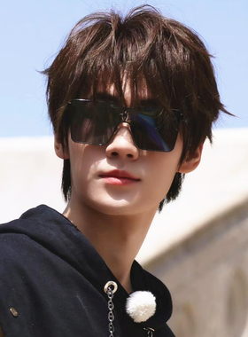 防晒方框连体大框张真源太阳眼镜