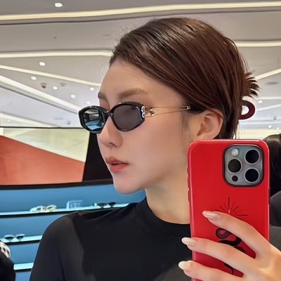 猫眼墨镜防紫外线时尚高级感显瘦复古小框偏光近视太阳眼镜kunst